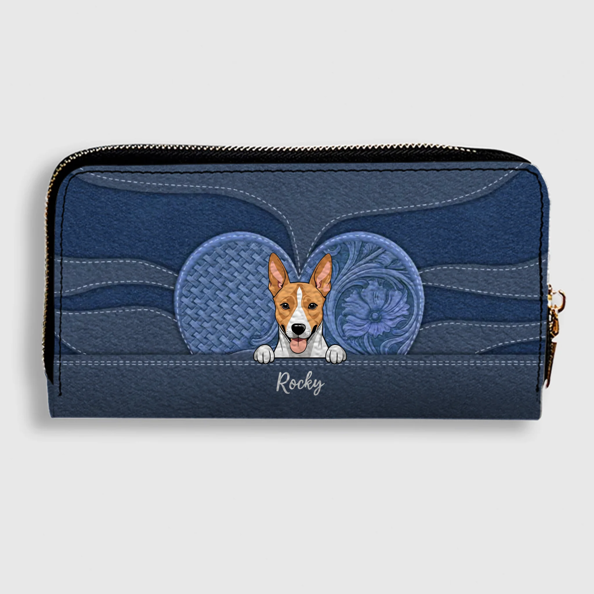 Minimalist Leather Wallet for Pet Lovers – Personalized Gift - 89Prints
