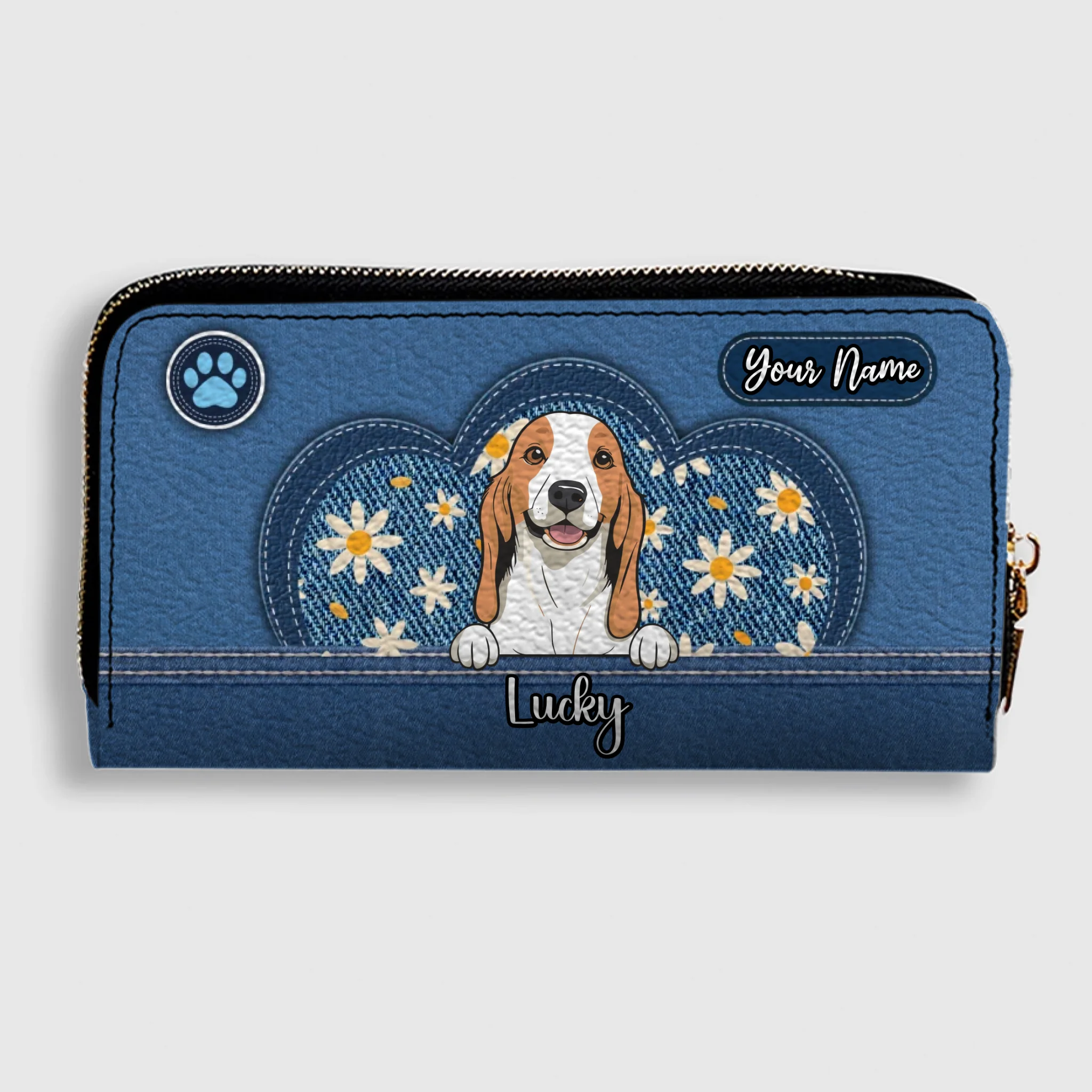 Personalized Pet Lover Wallet – Custom Multi-Pet Portrait Wallet | 89Prints