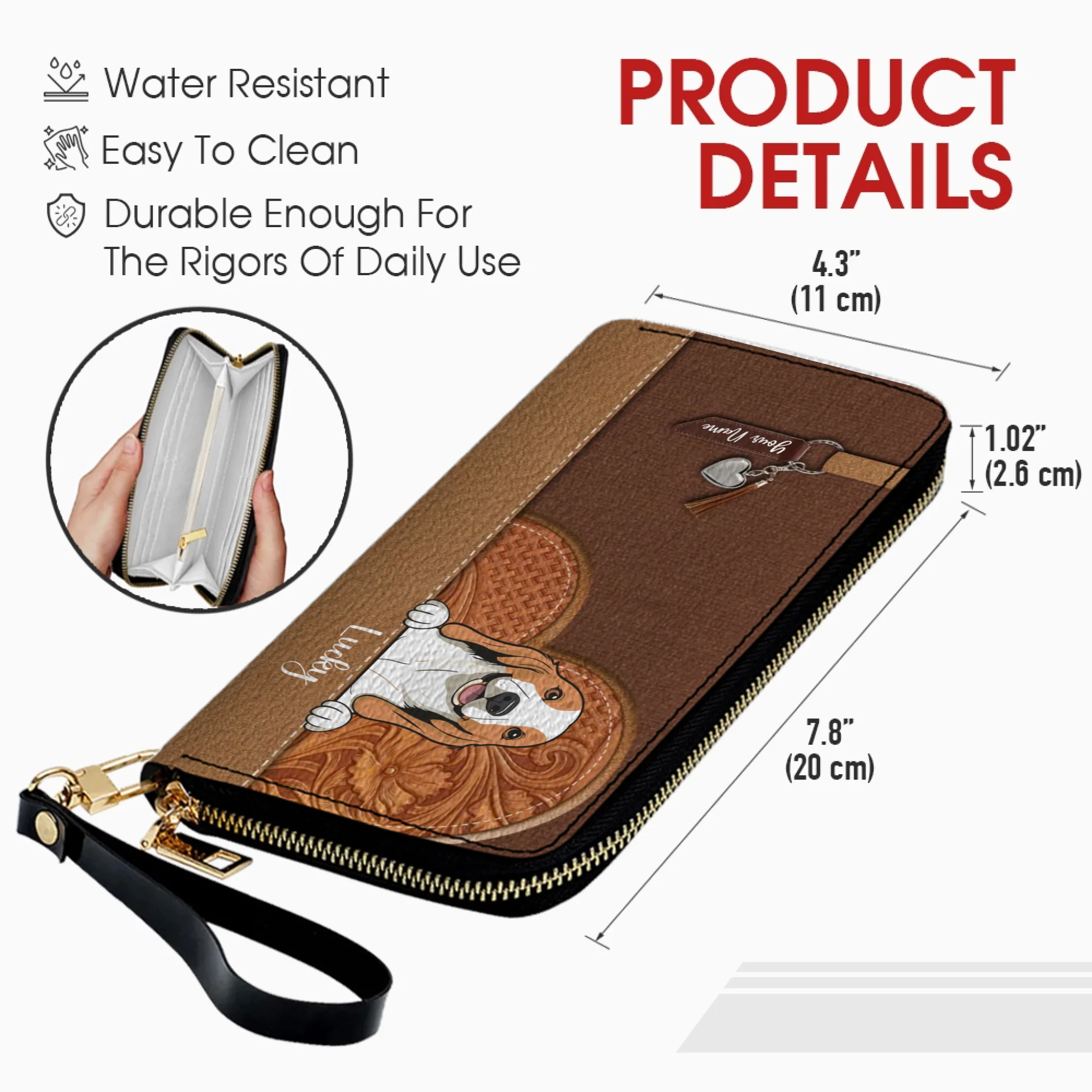 Custom Pet Leather Wallet – Personalized Dog & Cat Signature Wallet | 89Prints