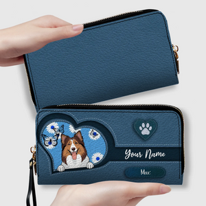 Custom Pet Sketch Wallet – Personalized Dog & Cat Line Art Wallet | 89Prints