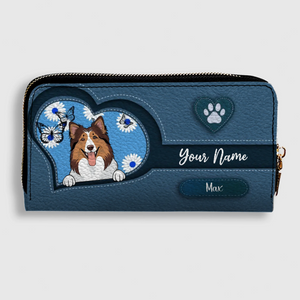 Custom Pet Sketch Wallet – Personalized Dog & Cat Line Art Wallet | 89Prints