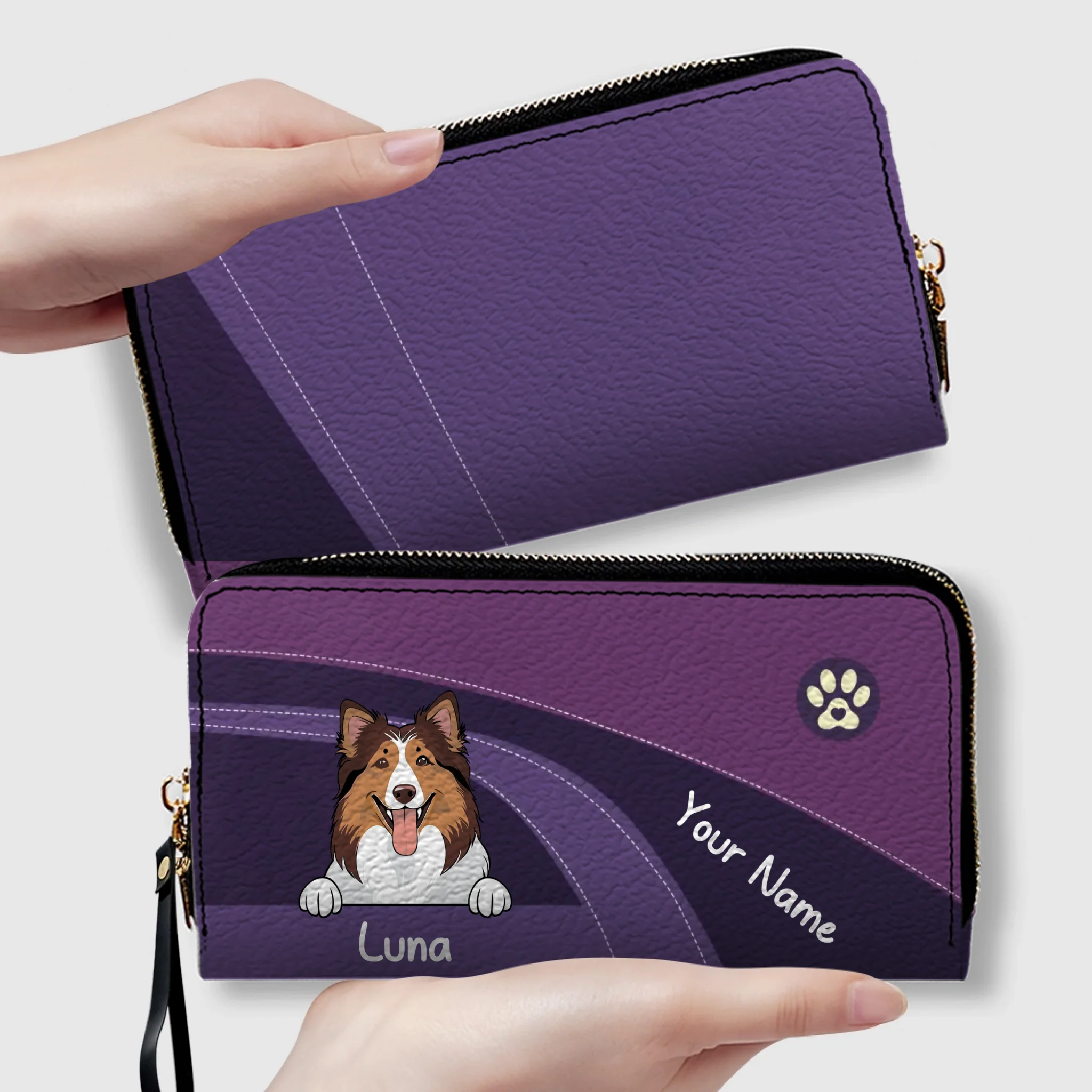 Funny Dog Dad Wallet – Customized Pet Portrait Wallet | 89Prints