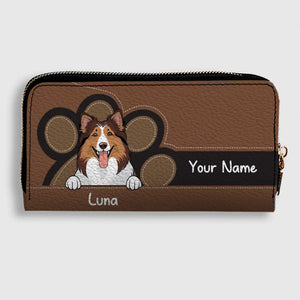Customized Dog Paw Print Wallet – Add Your Pet’s Name & Art - Dog Presents for Humans - 89Prints
