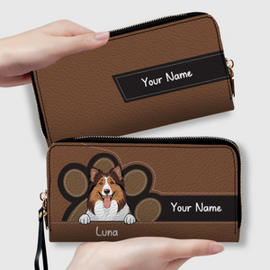 Customized Dog Paw Print Wallet – Add Your Pet’s Name & Art - Dog Presents for Humans - 89Prints