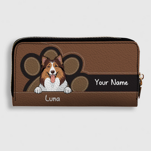 Customized Dog Paw Print Wallet – Add Your Pet’s Name & Art - Dog Presents for Humans - 89Prints