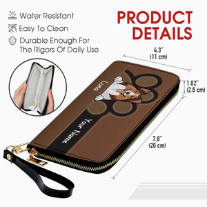 Customized Dog Paw Print Wallet – Add Your Pet’s Name & Art - Dog Presents for Humans - 89Prints