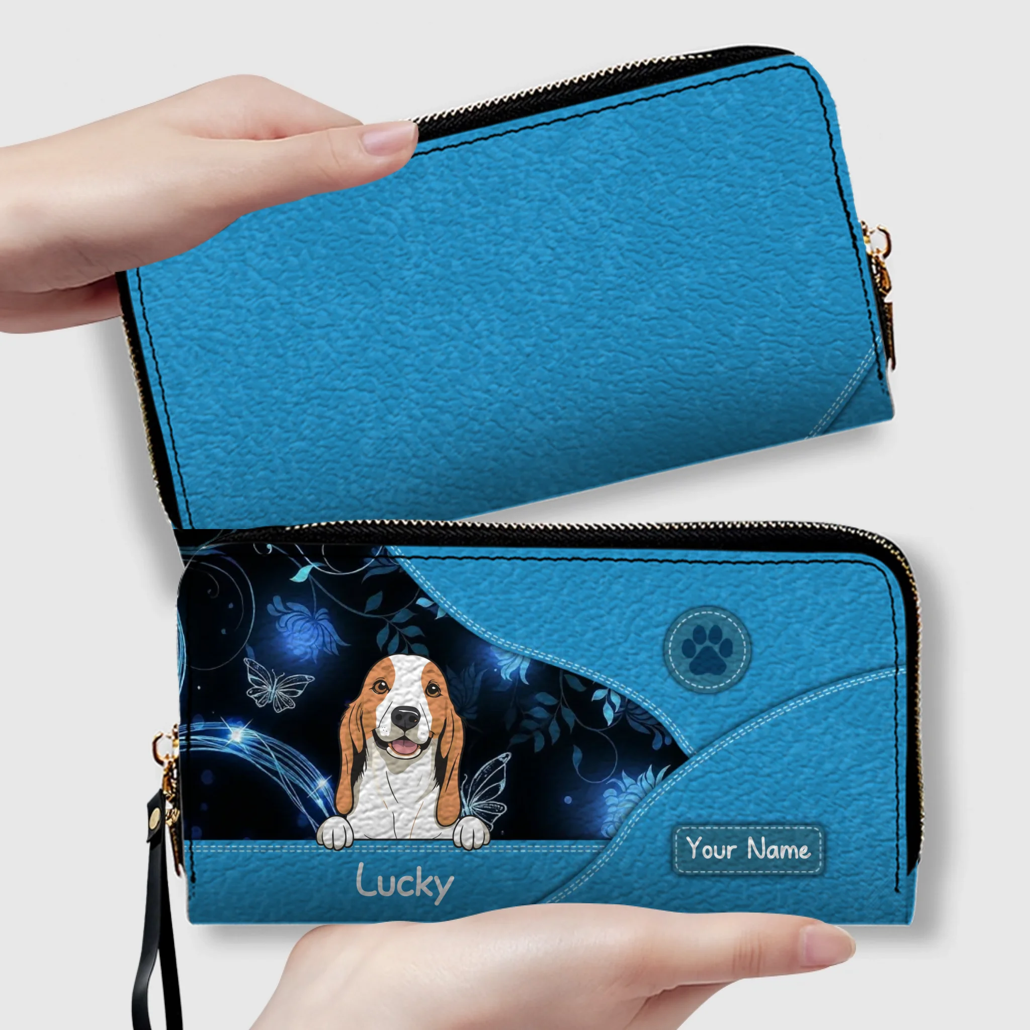 Customized Pet Wallet – Select Text, Color & Pet Count | 89Prints