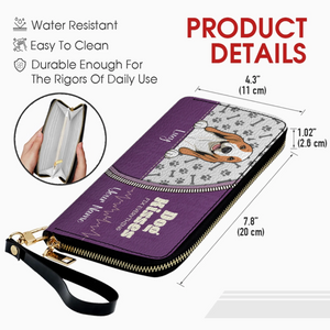 Personalized Dog Wallet – Dog Peeking From Zipper Pocket Wallet For New Dog Moms - 89Prints