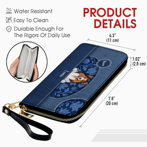 Custom Cute Dog Wallet – Personalized Leather Long Wallet for Dog Lovers - 89Prints