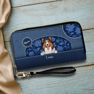 Custom Cute Dog Wallet – Personalized Leather Long Wallet for Dog Lovers - 89Prints