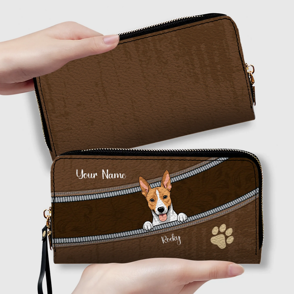 Dog Paw Print Wallet – Custom Dog & Cat Leather Wallets - Gift For Pet Lovers | 89Prints
