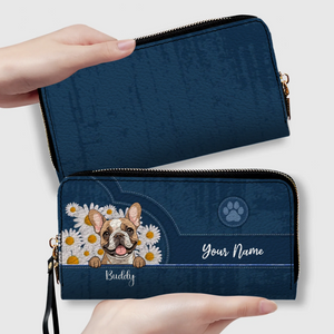 Custom Dog Wallet - Personalized Daisy Flower Pet Wallet for Dog Lovers - 89Prints