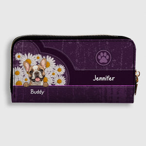 Custom Dog Long Wallet – Dog Lover Gift with Dog Breed & Personalized Names - 89Prints