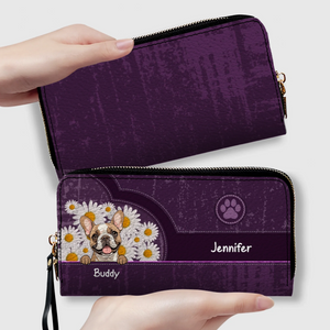 Custom Dog Long Wallet – Dog Lover Gift with Dog Breed & Personalized Names - 89Prints