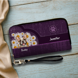 Custom Dog Long Wallet – Dog Lover Gift with Dog Breed & Personalized Names - 89Prints