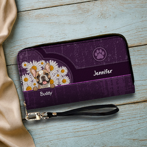 Custom Dog Long Wallet – Dog Lover Gift with Dog Breed & Personalized Names - 89Prints