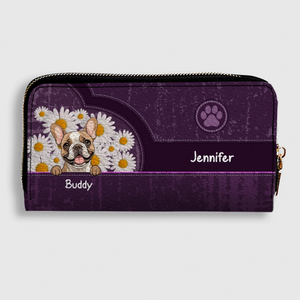 Custom Dog Long Wallet – Dog Lover Gift with Dog Breed & Personalized Names - 89Prints