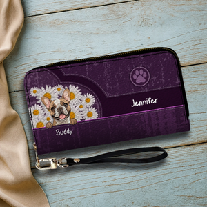 Custom Dog Long Wallet – Dog Lover Gift with Dog Breed & Personalized Names - 89Prints