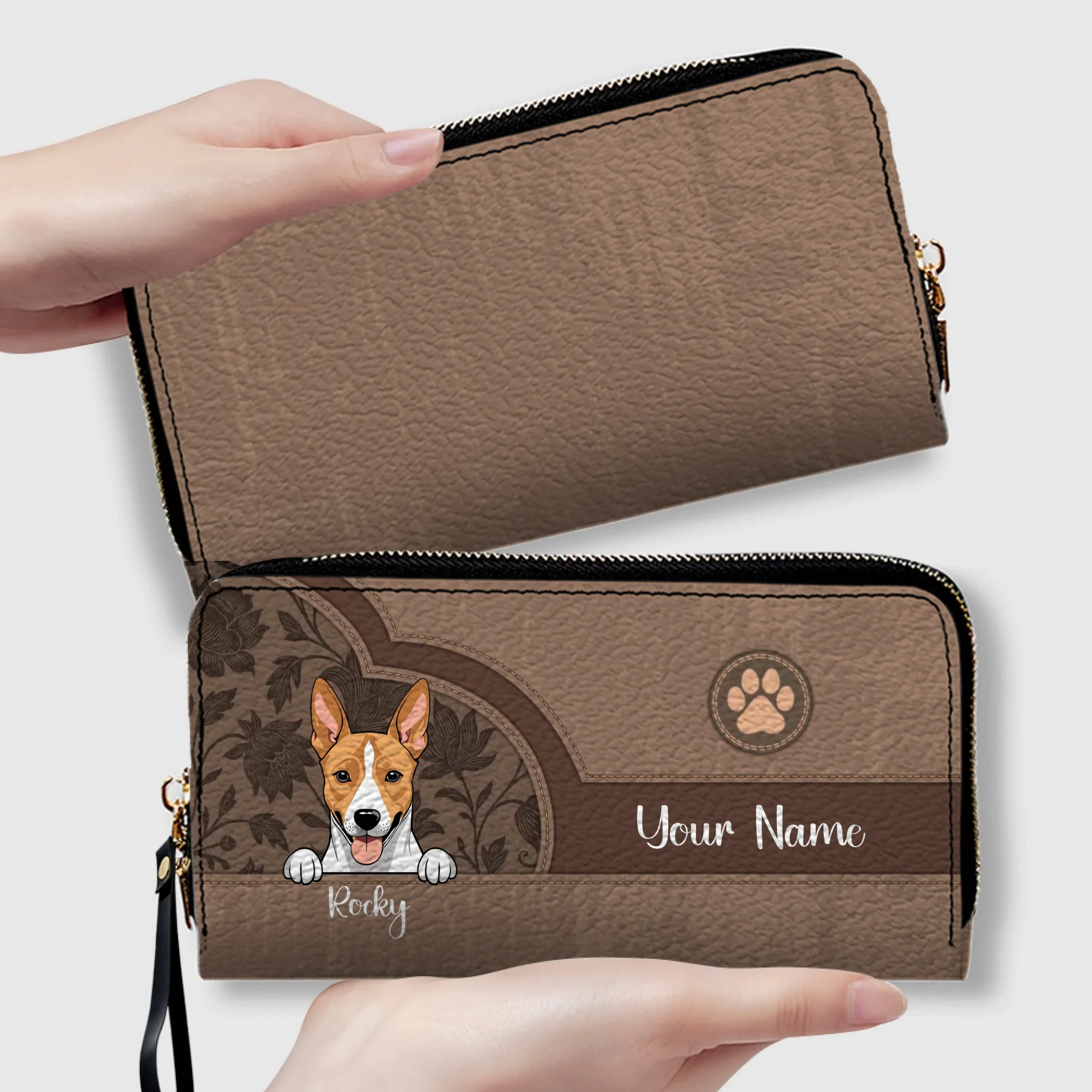 Customized Leather Printed Wallet For Women - Fun Gifts For Dog Lovers – 89Prints