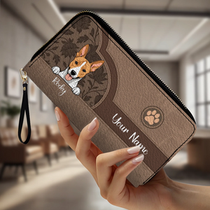 Customized Leather Printed Wallet For Women - Fun Gifts For Dog Lovers – 89Prints