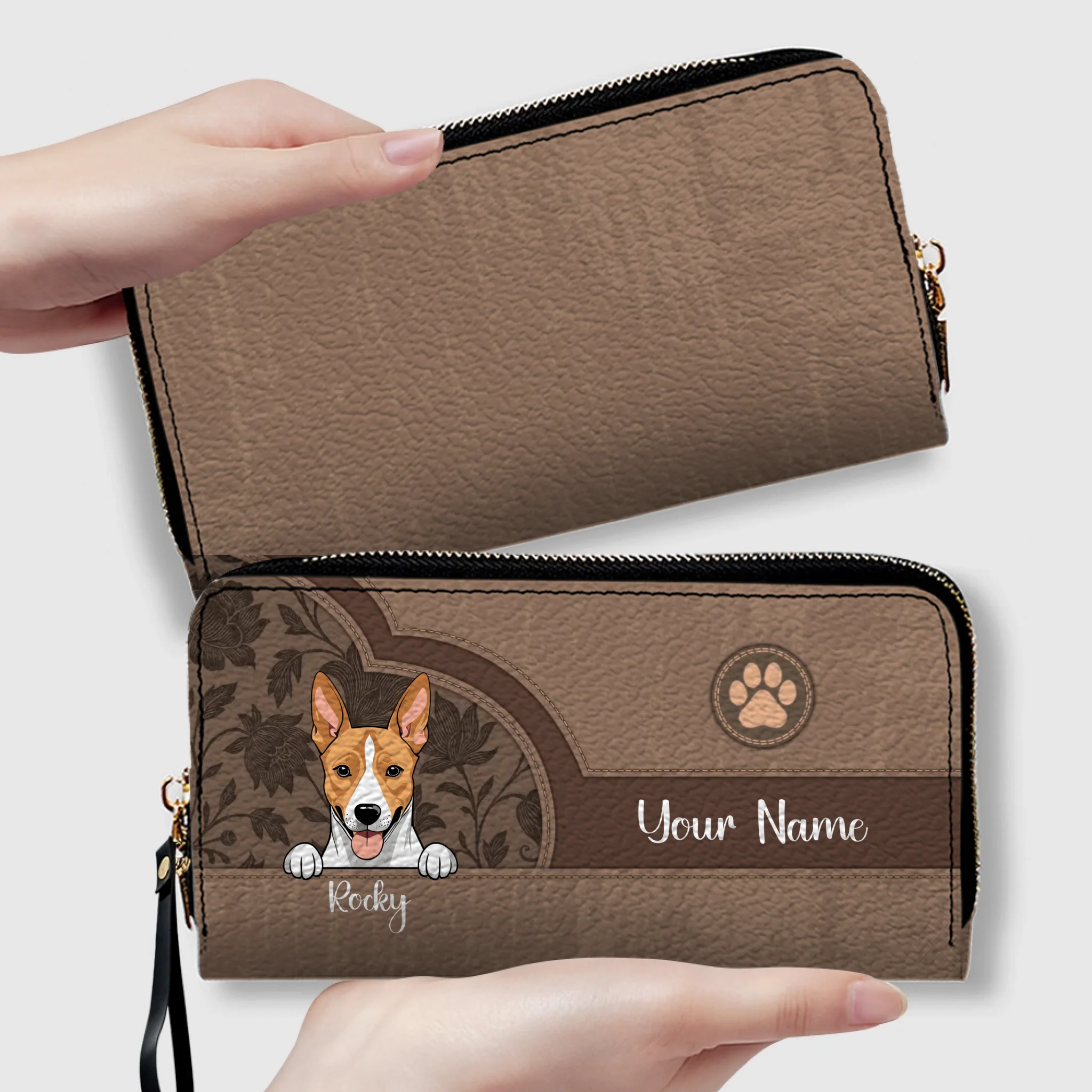 Customized Leather Printed Wallet For Women - Fun Gifts For Dog Lovers – 89Prints