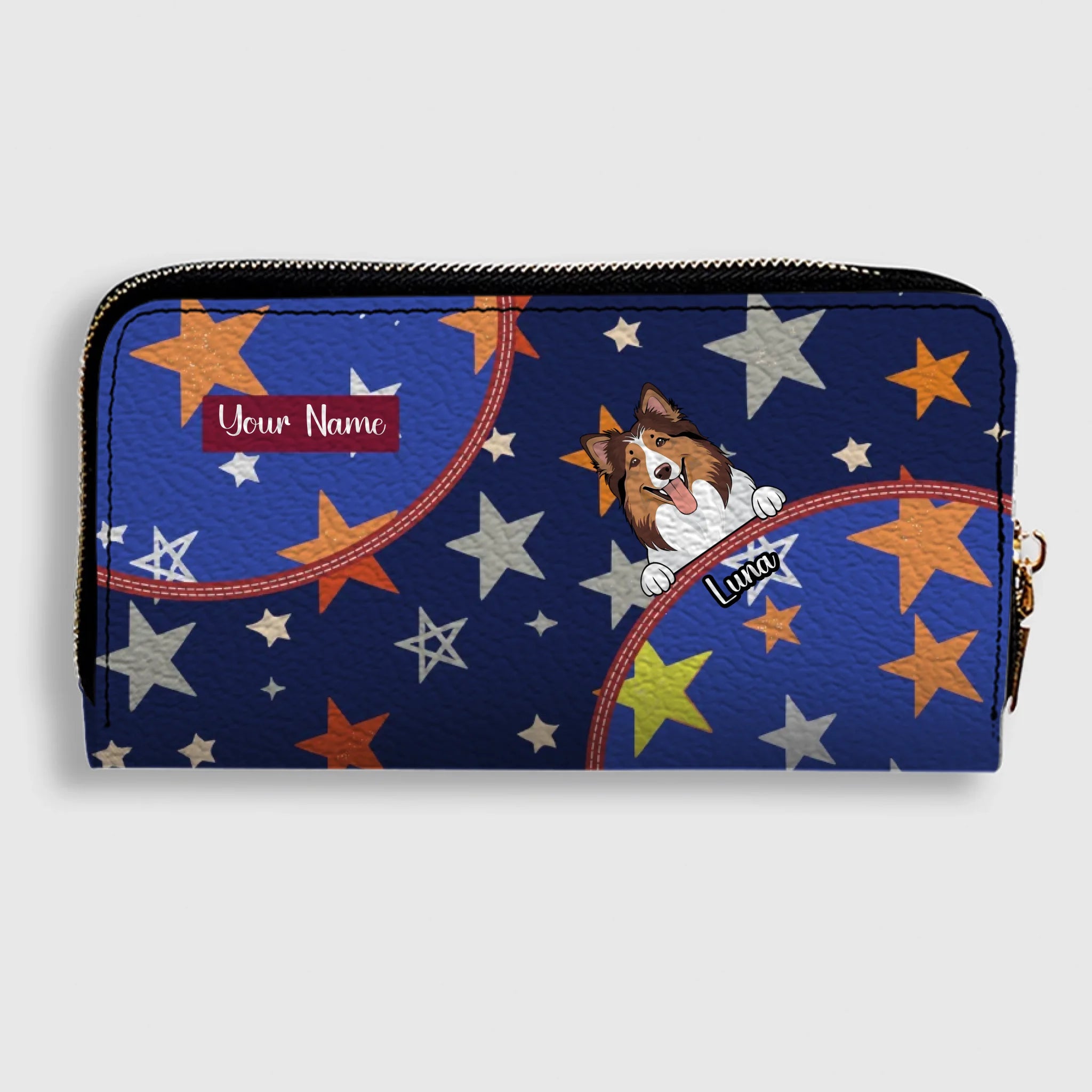 Personalized Gift For Pet Lovers – Star Pattern Dog & Cat Wallet | 89Prints