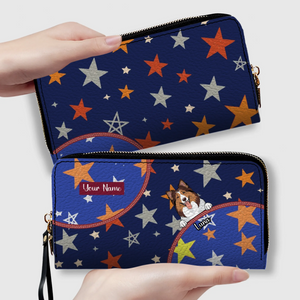 Personalized Gift For Pet Lovers – Star Pattern Dog & Cat Wallet | 89Prints