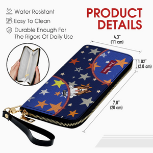 Personalized Gift For Pet Lovers – Star Pattern Dog & Cat Wallet | 89Prints