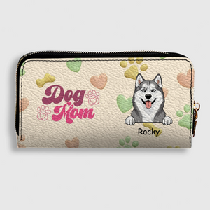 Personalized Dog Mom Wallet With Multiple Pets Names & Breeds – 89Prints