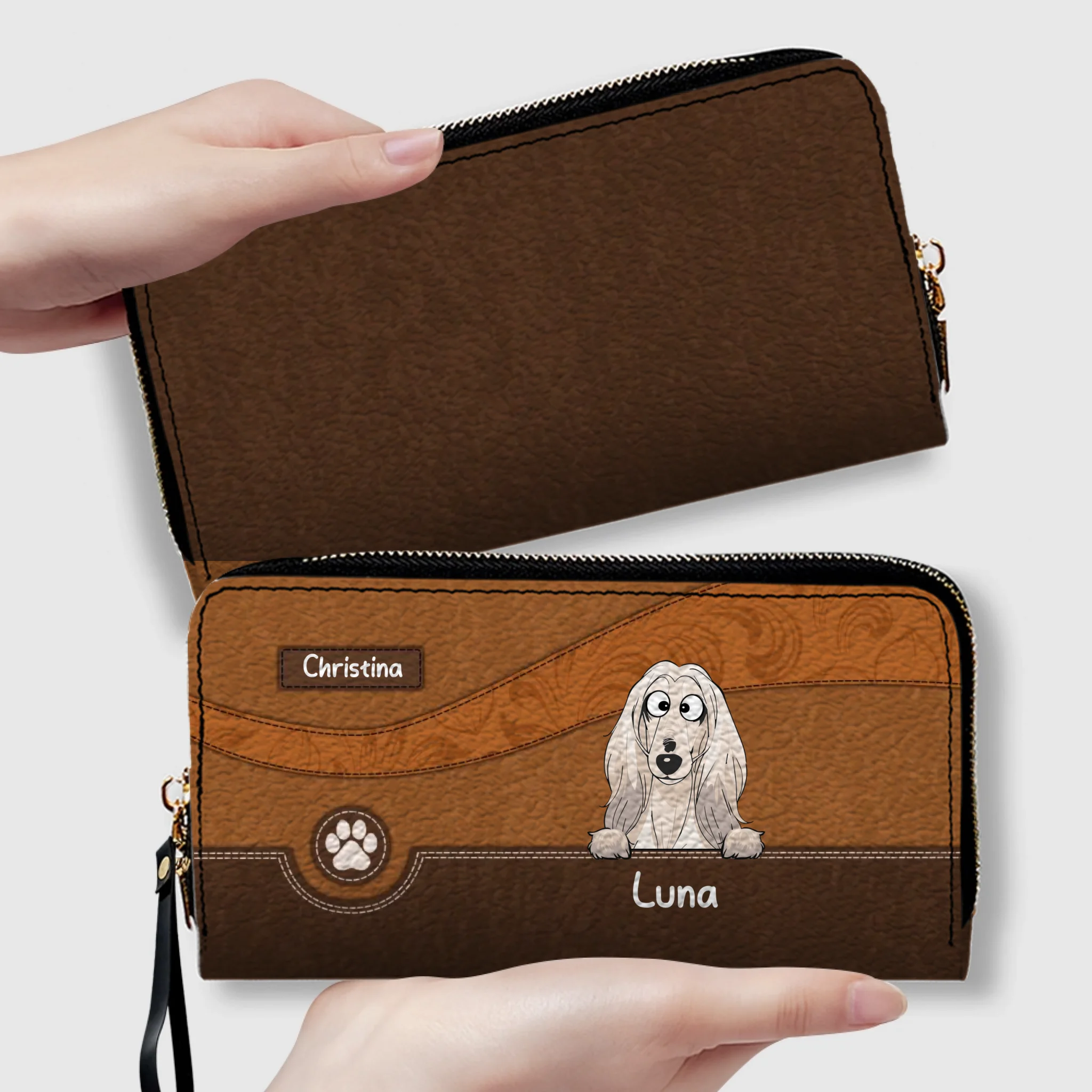 Best Dog Mom Gift Wallet – Personalized Multiple Dogs With Names - 89Prints