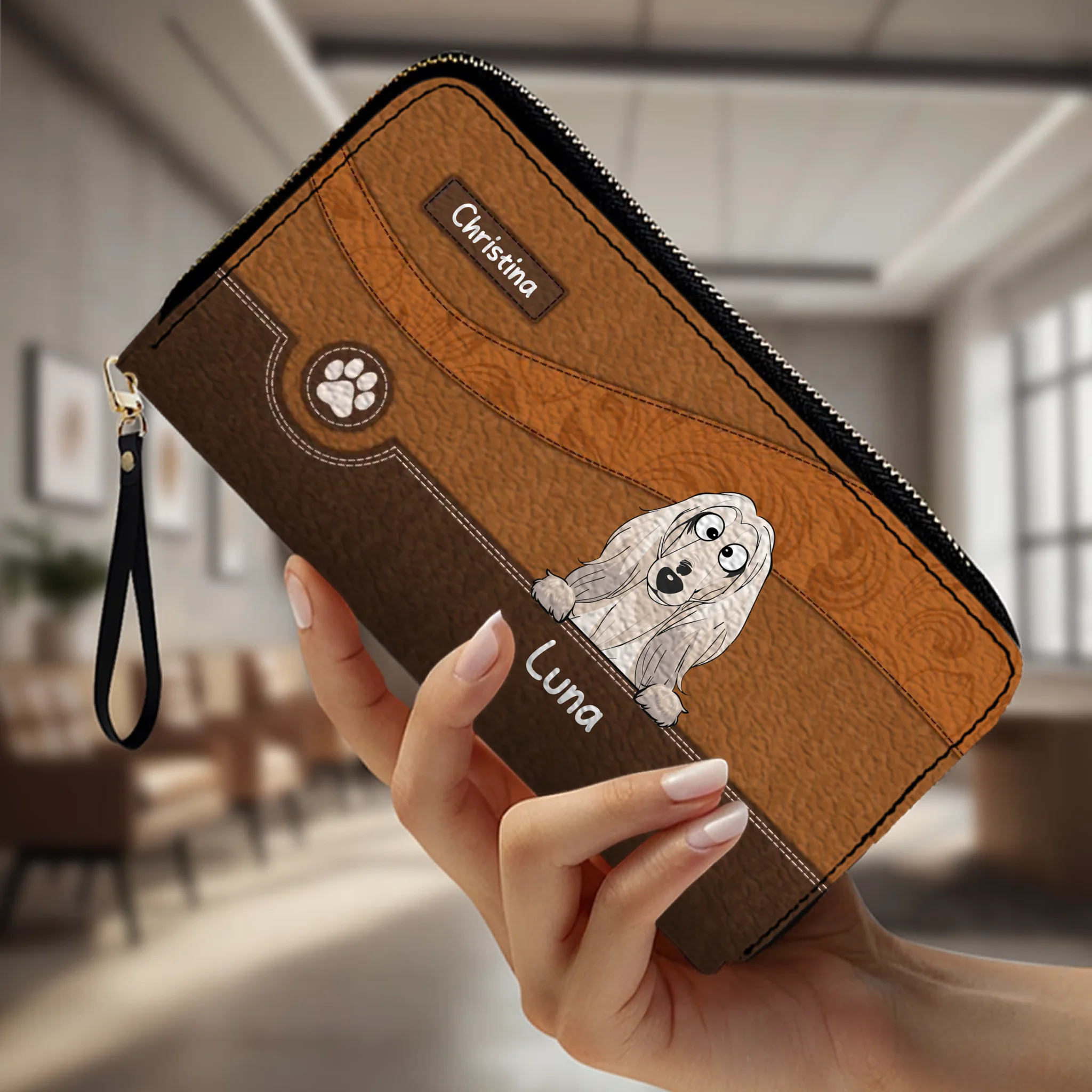 Best Dog Mom Gift Wallet – Personalized Multiple Dogs With Names - 89Prints