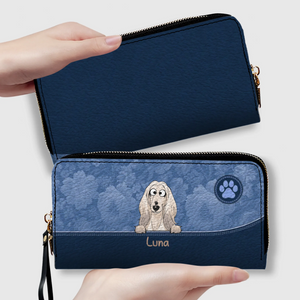 Simple Dog Wallet Custom Name – Everyday Minimal Pet Design - 89Prints