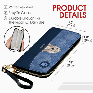 Simple Dog Wallet Custom Name – Everyday Minimal Pet Design - 89Prints