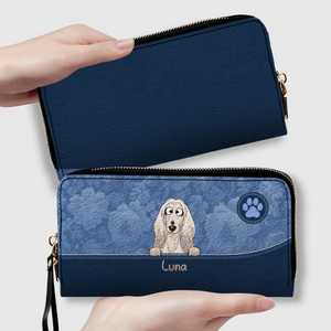 Simple Dog Wallet Custom Name – Everyday Minimal Pet Design - 89Prints