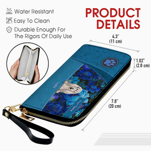 Personalized Dog Wallet – Custom Dog Illustration Wallet, Holiday Design, Dog Mom Gift - 89Prints