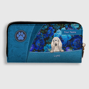 Personalized Dog Wallet – Custom Dog Illustration Wallet, Holiday Design, Dog Mom Gift - 89Prints