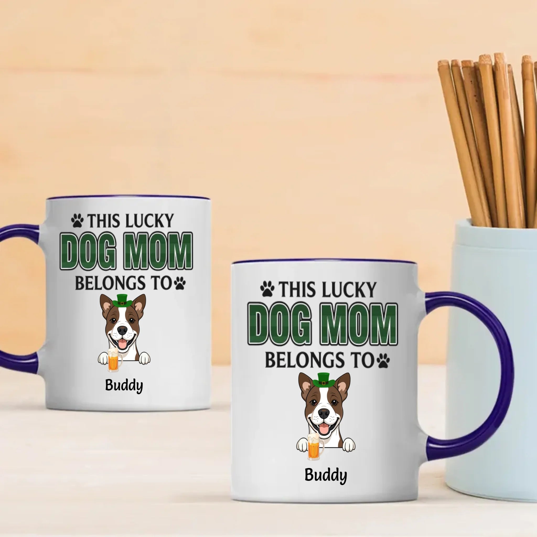 Patrick’s Day Dog Name Mug – Funny St. Patrick’s Day Personalized Dog Name Gift - 89Prints