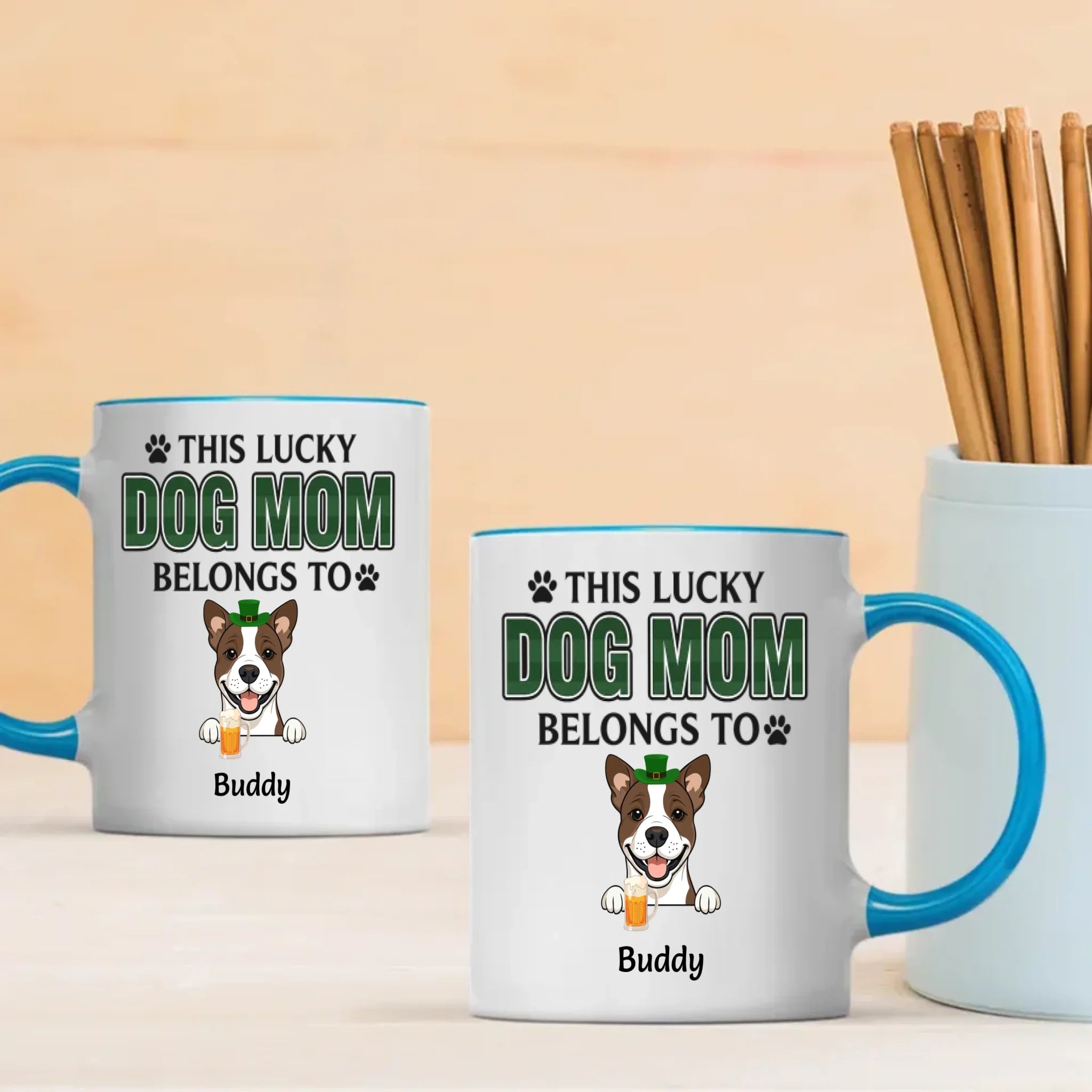Patrick’s Day Dog Name Mug – Funny St. Patrick’s Day Personalized Dog Name Gift - 89Prints