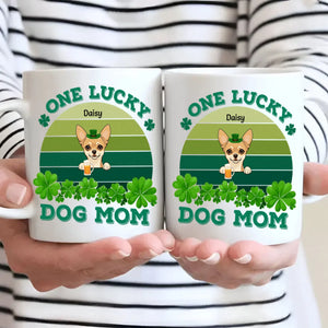 St. Patrick’s Day Custom Pet Mug for Dog Moms – Personalized Rainbow Gift - 89Prints