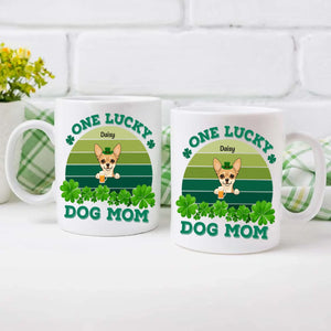 St. Patrick’s Day Custom Pet Mug for Dog Moms – Personalized Rainbow Gift - 89Prints