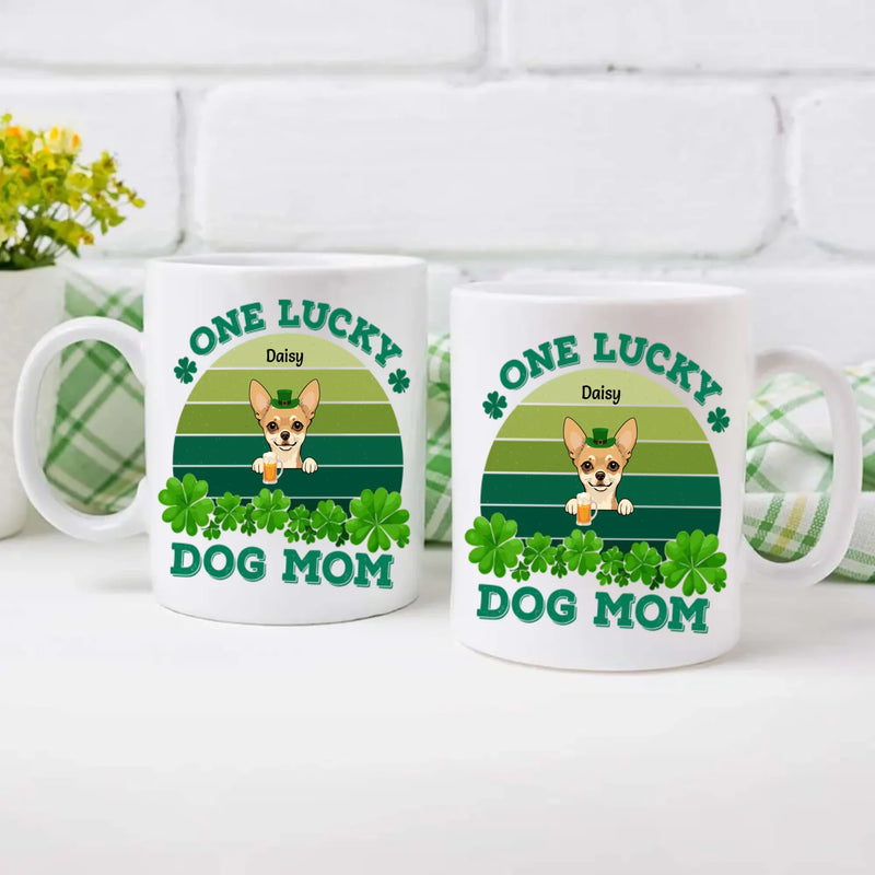 St. Patrick’s Day Custom Pet Mug for Dog Moms – Personalized Rainbow Gift - 89Prints