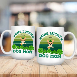 St. Patrick’s Day Custom Pet Mug for Dog Moms – Personalized Rainbow Gift - 89Prints