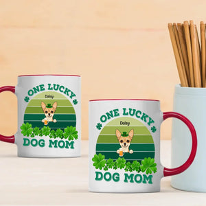 St. Patrick’s Day Custom Pet Mug for Dog Moms – Personalized Rainbow Gift - 89Prints