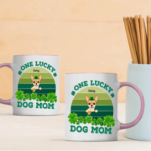 St. Patrick’s Day Custom Pet Mug for Dog Moms – Personalized Rainbow Gift - 89Prints