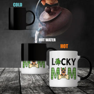 Lucky Pet Mom Custom Mug – Personalized Dog & Cat Names for St. Patrick’s Day - 89Prints