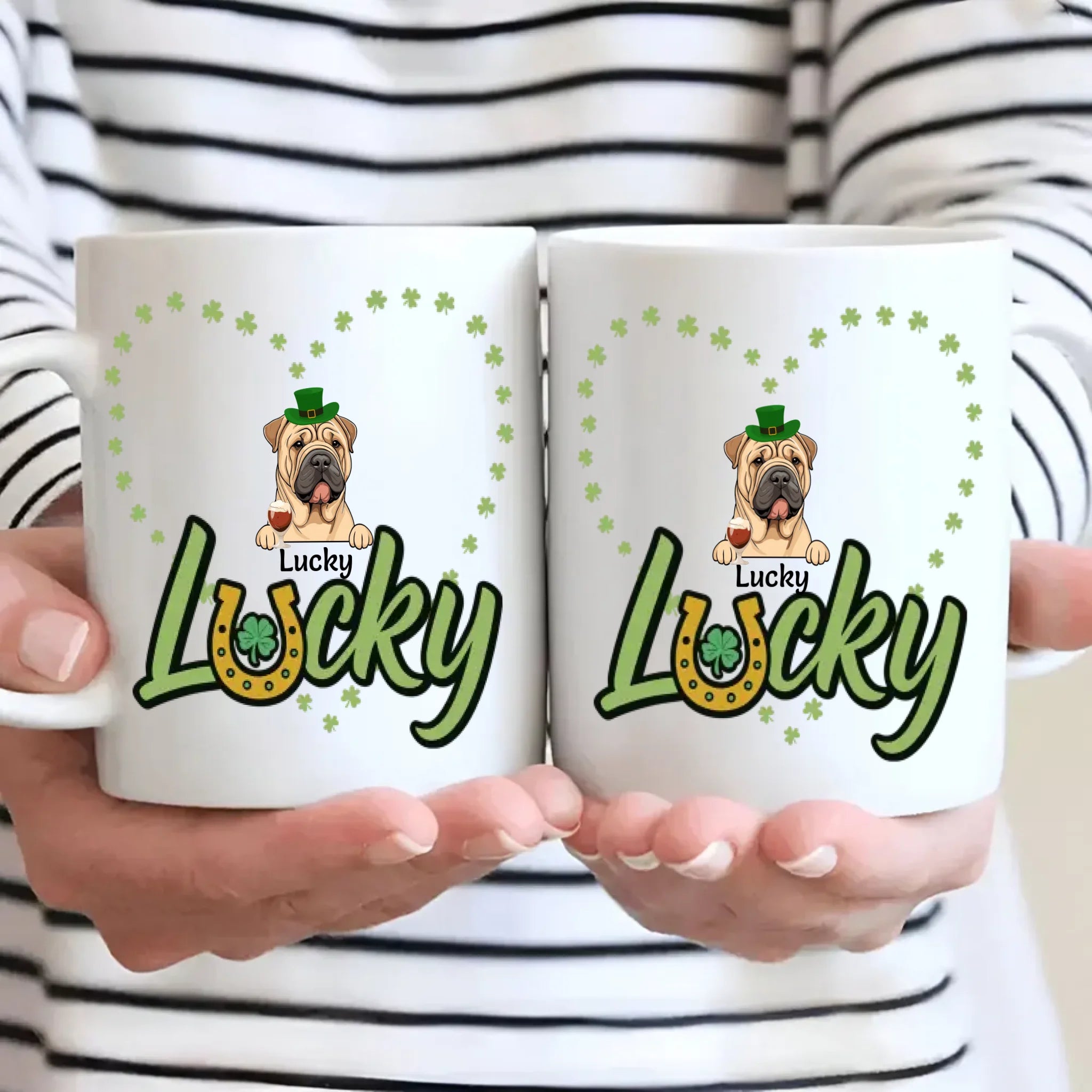 Lucky Shamrock Custom Pet Mug for St. Patrick’s Celebration – Personalized Gift - 89prints