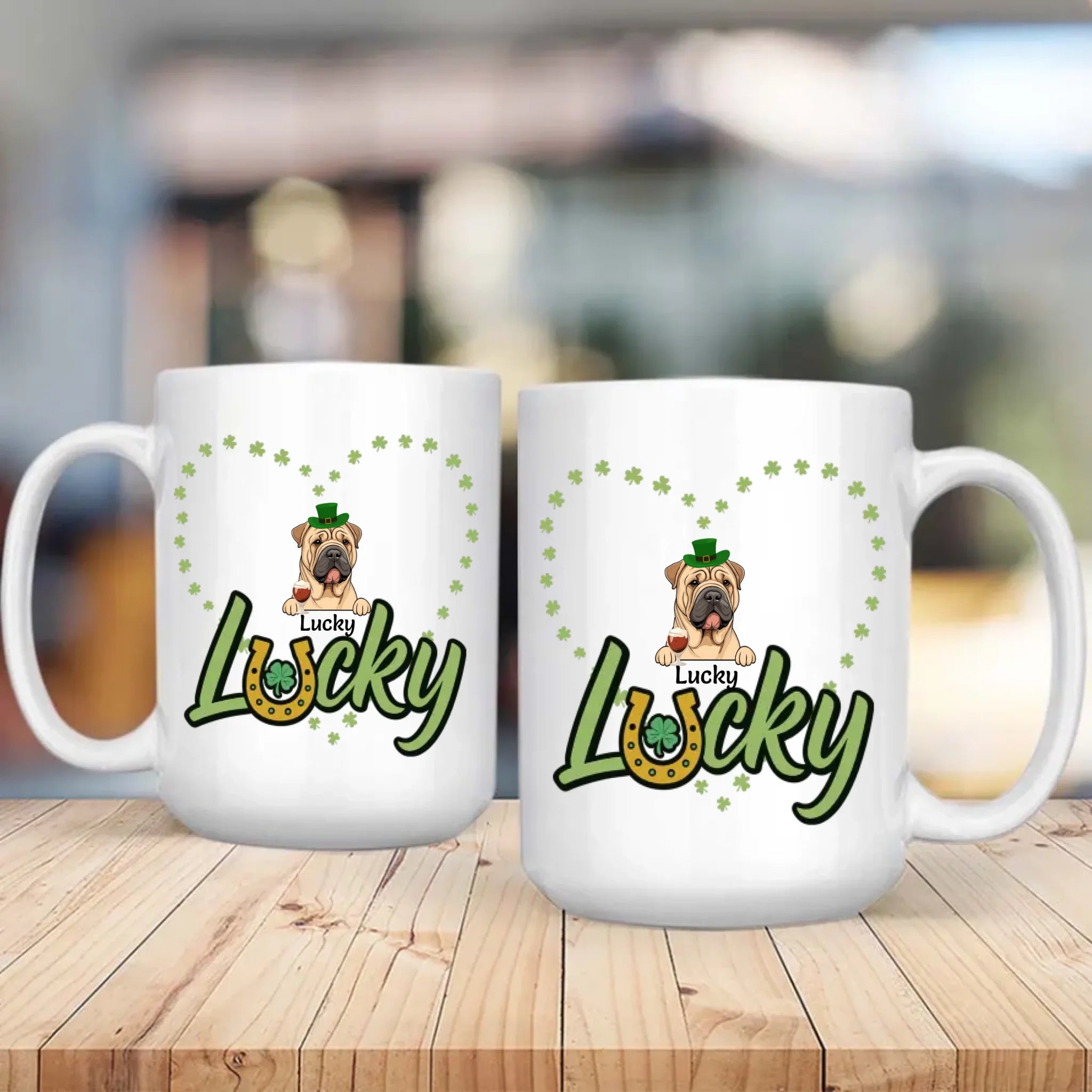 Lucky Shamrock Custom Pet Mug for St. Patrick’s Celebration – Personalized Gift - 89prints