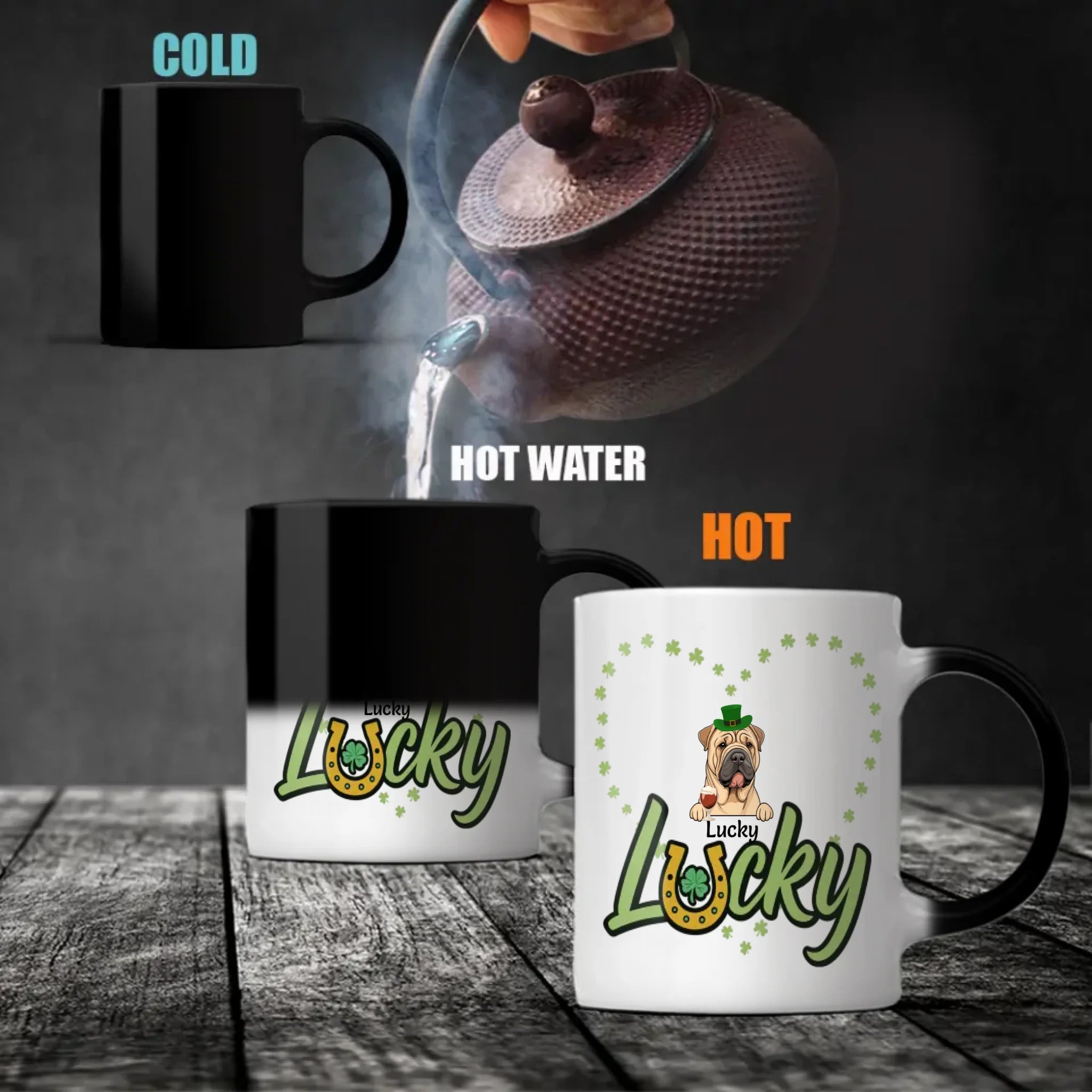 Lucky Shamrock Custom Pet Mug for St. Patrick’s Celebration – Personalized Gift - 89prints