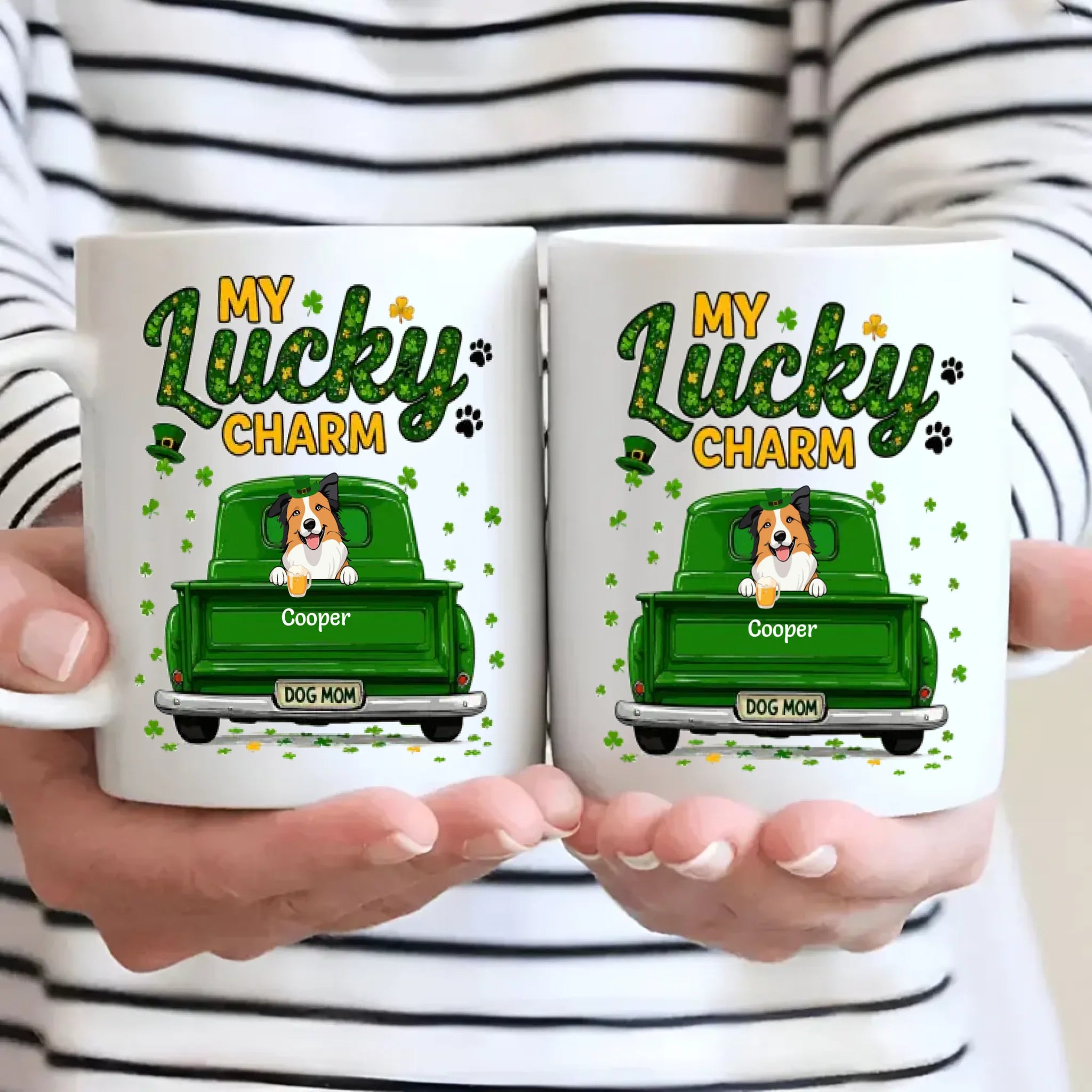 Personalized Shamrock Pet Mug for a Lucky & Happy St. Patrick’s Celebration - 89Prints