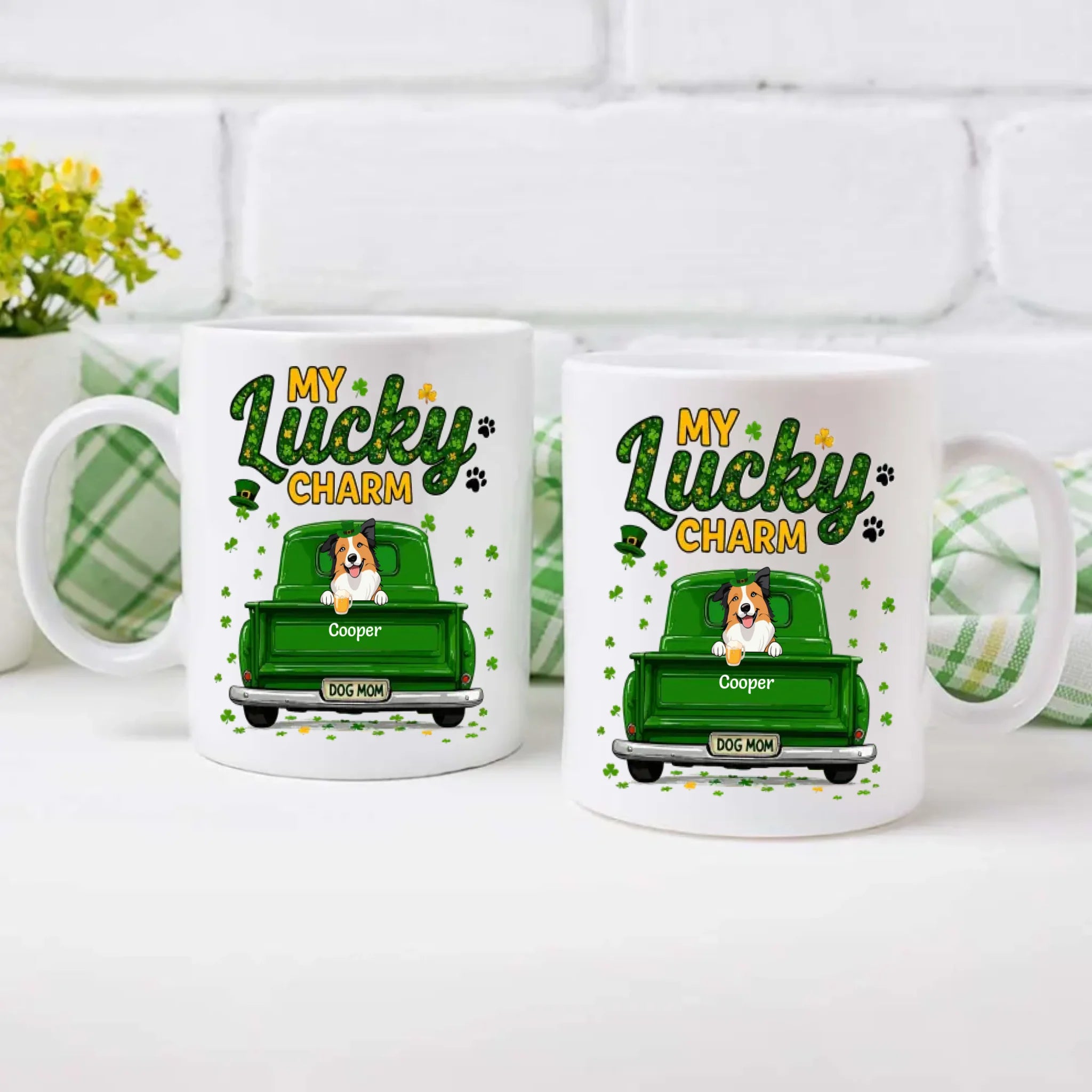 Personalized Shamrock Pet Mug for a Lucky & Happy St. Patrick’s Celebration - 89Prints